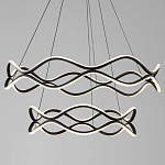 Люстра подвесная с волнообразным черным каркасом Black Tsunami варинант исполнения - 1 | Loft Concept во Владивостоке