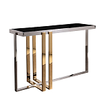 Консоль в современном стиле с черной стекляной столешницей Console with Black Glass варинант исполнения - 1 | Loft Concept во Владивостоке