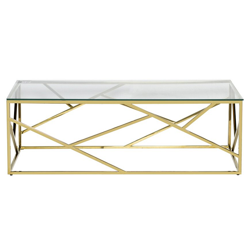 Кофейный стол Serene Furnishing Gold Clear Glass Top coffee table Прозрачное Стекло Золотой Кофейный стол Serene Furnishing Gold Clear Glass Top coffee table Прозрачное Стекло Золотой во Владивостоке | Loft Concept