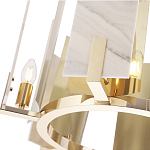 Люстра подвесная круглая с мраморными прямоугольными вставками и золотым основанием Диаметр 55 см Marble square Chandelier варинант исполнения - 3 | Loft Concept во Владивостоке