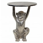 Столик с подстольем в виде обезьянки Bombay Nickel варинант исполнения - 2 | Loft Concept во Владивостоке