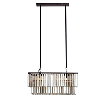 Люстра линейная прямоугольная с подвесками из натурального перламутра Nacre варинант исполнения - 1 | Loft Concept во Владивостоке