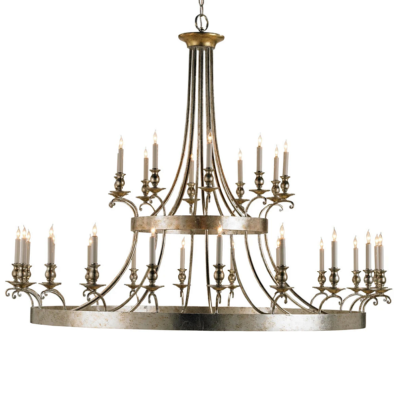 Люстра большая двухъярусная на 30 ламп Grand Chandelier Винтажное Темное Золото Серебро винтаж Люстра большая двухъярусная на 30 ламп Grand Chandelier Винтажное Темное Золото Серебро винтаж во Владивостоке | Loft Concept