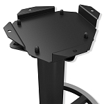 Барный стул вращающийся со спинкой и подлокотниками Douglas Rhombus Черный Велюр варинант исполнения - 6 | Loft Concept во Владивостоке