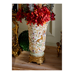 Ваза из фарфора на бронзовом основании Turquoise Blooming Garden варинант исполнения - 9 | Loft Concept во Владивостоке