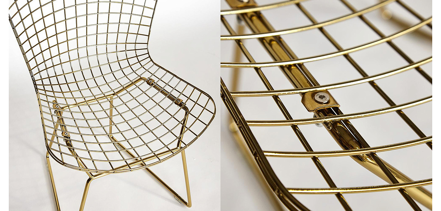 Стул Bertoia Side Chair gold - Loft-Concept во Владивостоке