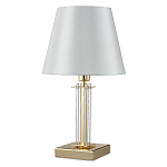 Настольная лампа с белым тканевым абажуром в форме конуса Laurent варинант исполнения - 5 | Loft Concept во Владивостоке