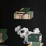 Обои ручная роспись The Art of Learning and Steps for the Flowers by Teo Yang Original colourway on Pitch dyed silk варинант исполнения - 3 | Loft Concept во Владивостоке