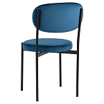 Стул с круглым сиденьем на металлическом основании ALFIE CHAIR Blue варинант исполнения - 4 | Loft Concept во Владивостоке