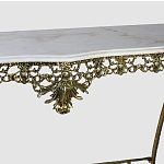 Консоль из бронзы с мраморной прямоугольной столешницей Bronze Console варинант исполнения - 2 | Loft Concept во Владивостоке