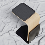 Stolik 90 поднос из массива дуба чёрного цвета варинант исполнения - 1 | Loft Concept во Владивостоке