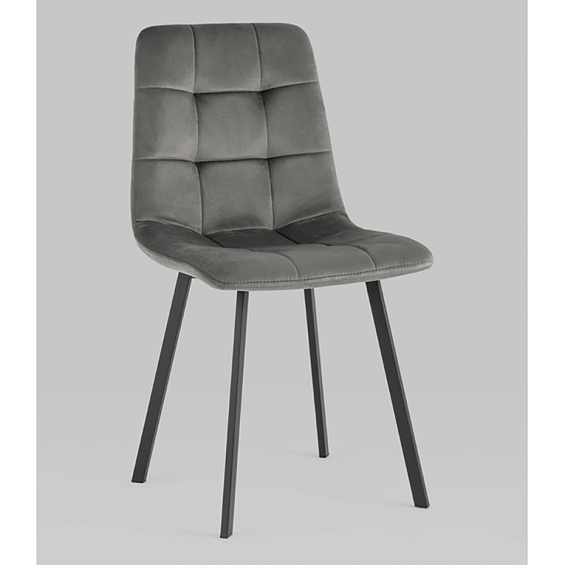 Стул NANCY S Chair Темно-Серый 2 шт Серый Черный во Владивостоке | Loft Concept 