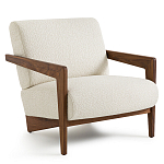 Кресло Avalon White Boucle из массива ореха варинант исполнения - 1 | Loft Concept во Владивостоке