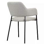 Стул мягкий с подлокотниками Chair Gray Upholstery Boucle варинант исполнения - 3 | Loft Concept во Владивостоке