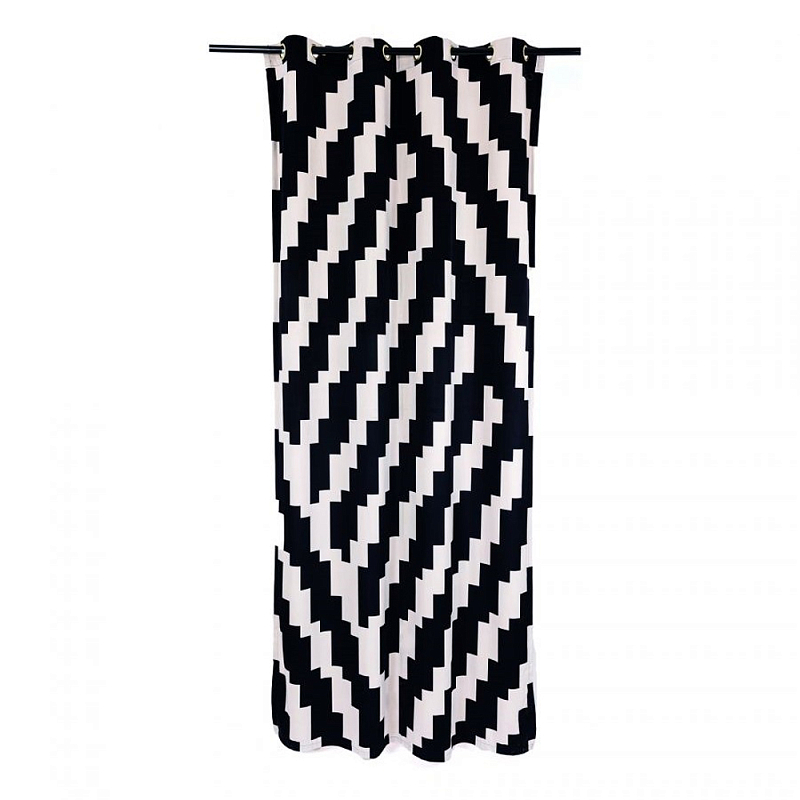 Штора Seletti Zig-Zag Черно-белый Штора Seletti Zig-Zag Черно-белый во Владивостоке | Loft Concept