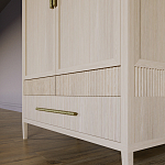 Шкаф платяной Primo с выдвижными ящиками шпон Черный дуб варинант исполнения - 5 | Loft Concept во Владивостоке