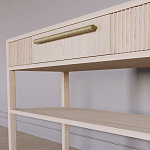 Дизайнерская Консоль с полкой и ящиком Primo Светлый дуб варинант исполнения - 3 | Loft Concept во Владивостоке