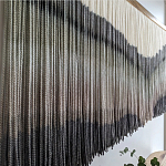 Пейзаж из нитей Макраме Wall decor Black and White Landscape варинант исполнения - 2 | Loft Concept во Владивостоке