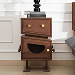 Тумбочка прикроватная с ящиком и дверцей Робот Robot Desk варинант исполнения - 1 | Loft Concept во Владивостоке