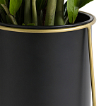 Кашпо из металла и латуни Elegance Elevated Planters черное варинант исполнения - 4 | Loft Concept во Владивостоке