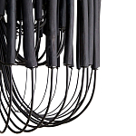 Люстра черная с несколькими ярусами деревянных палочек Bright Wooden Chandelier варинант исполнения - 6 | Loft Concept во Владивостоке