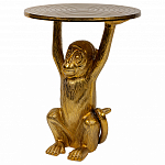 Столик с подстольем в виде обезьянки Bombay Gold варинант исполнения - 1 | Loft Concept во Владивостоке