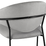 Серый стул с обивкой из искусственной замши Alexis варинант исполнения - 7 | Loft Concept во Владивостоке