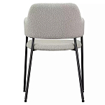Стул мягкий с подлокотниками Chair Gray Upholstery Boucle варинант исполнения - 4 | Loft Concept во Владивостоке