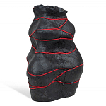 Ваза с красным кожаным жгутом "Красной нитью" варинант исполнения - 1 | Loft Concept во Владивостоке