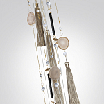 Люстра подвесная с 8-ю шарообразными плафонами из белого стекла с подвесками из камня и кисточками Agatelle варинант исполнения - 7 | Loft Concept во Владивостоке