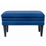 Мягкая банкетка на черных ножках с зоной для хранения Casket Blue варинант исполнения - 1 | Loft Concept во Владивостоке