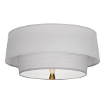 Потолочный светильник круглый серый с тканевым абажуром Ground Gray варинант исполнения - 1 | Loft Concept во Владивостоке