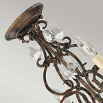 Люстра бронзового цвета с 4-мя лампами и подвесками из оптического стекла в классическом стиле Feiss варинант исполнения - 8 | Loft Concept во Владивостоке