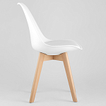 Стул с основой из пластика и мягким сиденьем Arvika White варинант исполнения - 3 | Loft Concept во Владивостоке