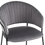 Стул в велюре серого цвета Horizon варинант исполнения - 6 | Loft Concept во Владивостоке