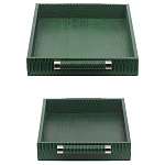 Комплект из двух прямоугольных подносов зеленого цвета Serpent варинант исполнения - 3 | Loft Concept во Владивостоке