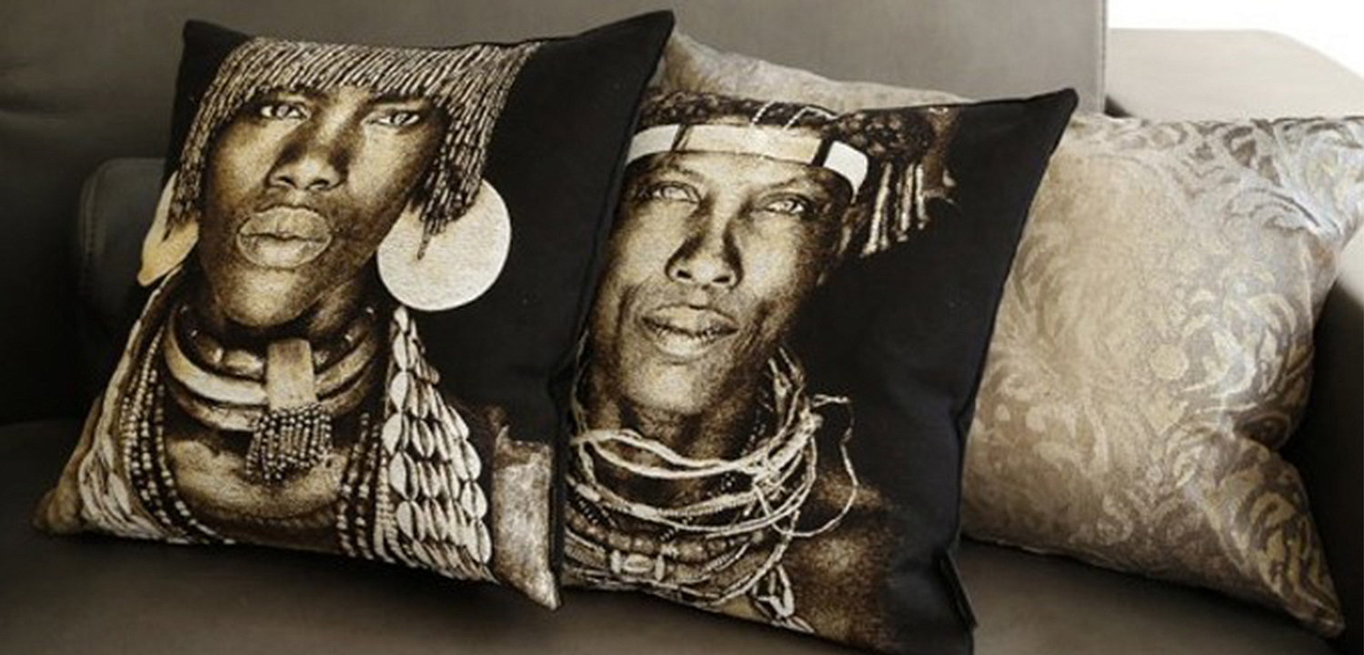 Декоративная Подушка Ovakaona Tribe Angola Декоративная Подушка Ovakaona Tribe Angola - Loft-Concept во Владивостоке
