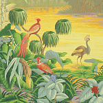 Обои ручная роспись Le Brésil Special Colourway варинант исполнения - 1 | Loft Concept во Владивостоке