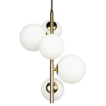 Подвесной светильник с 5-ю белыми шарообразными плафонами Bubble Chandelier варинант исполнения - 3 | Loft Concept во Владивостоке