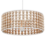 Люстра в форме цилиндра с вставками из деревянных бусин Wooden Beads варинант исполнения - 2 | Loft Concept во Владивостоке
