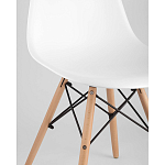 Пластиковый стул на ножках из массива бука Eames White  варинант исполнения - 2 | Loft Concept во Владивостоке