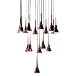 Люстра светодиодная с акриловыми конусообразными плафономи розовое золото Astra 60   варинант исполнения - 1 | Loft Concept во Владивостоке