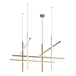 Люстра с 8-ю пересекающимися цилиндрическими плафонами на тонких тросах Trumpet tube варинант исполнения - 6 | Loft Concept во Владивостоке