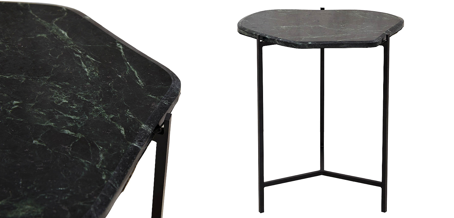 Приставной стол с каменной столешницей Tuan Side Table Приставной стол с каменной столешницей Tuan Side Table - Loft-Concept во Владивостоке