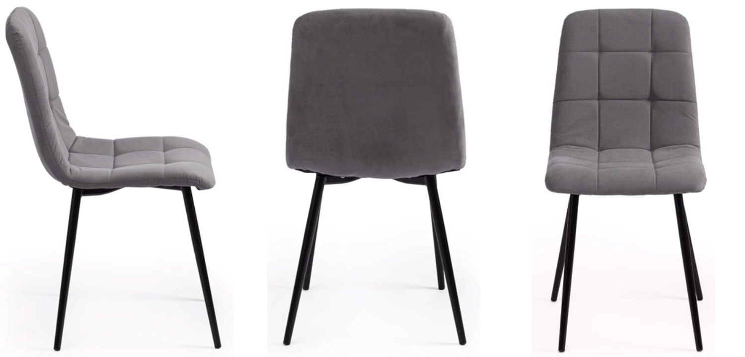 Стул Nancy Velour Grey Chair Стул Nancy Velour Grey Chair - Loft-Concept во Владивостоке