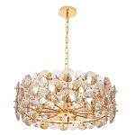 Люстра круглая золотого цвета с круглыми хрустальным элементами Solyria варинант исполнения - 3 | Loft Concept во Владивостоке
