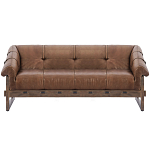 Трехместный диван Duncan винтажная коричневая кожа варинант исполнения - 1 | Loft Concept во Владивостоке