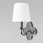 Бра с белым текстильным абажуром и фигурным основанием с зеркальной вставкой Vitorino варинант исполнения - 8 | Loft Concept во Владивостоке