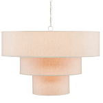 Люстра круглая трехъярусная с тканевыми абажурами Light Soft Glow варинант исполнения - 1 | Loft Concept во Владивостоке