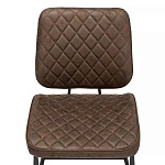 Стул с темно-коричневой обивкой из экокожи Benderson варинант исполнения - 5 | Loft Concept во Владивостоке